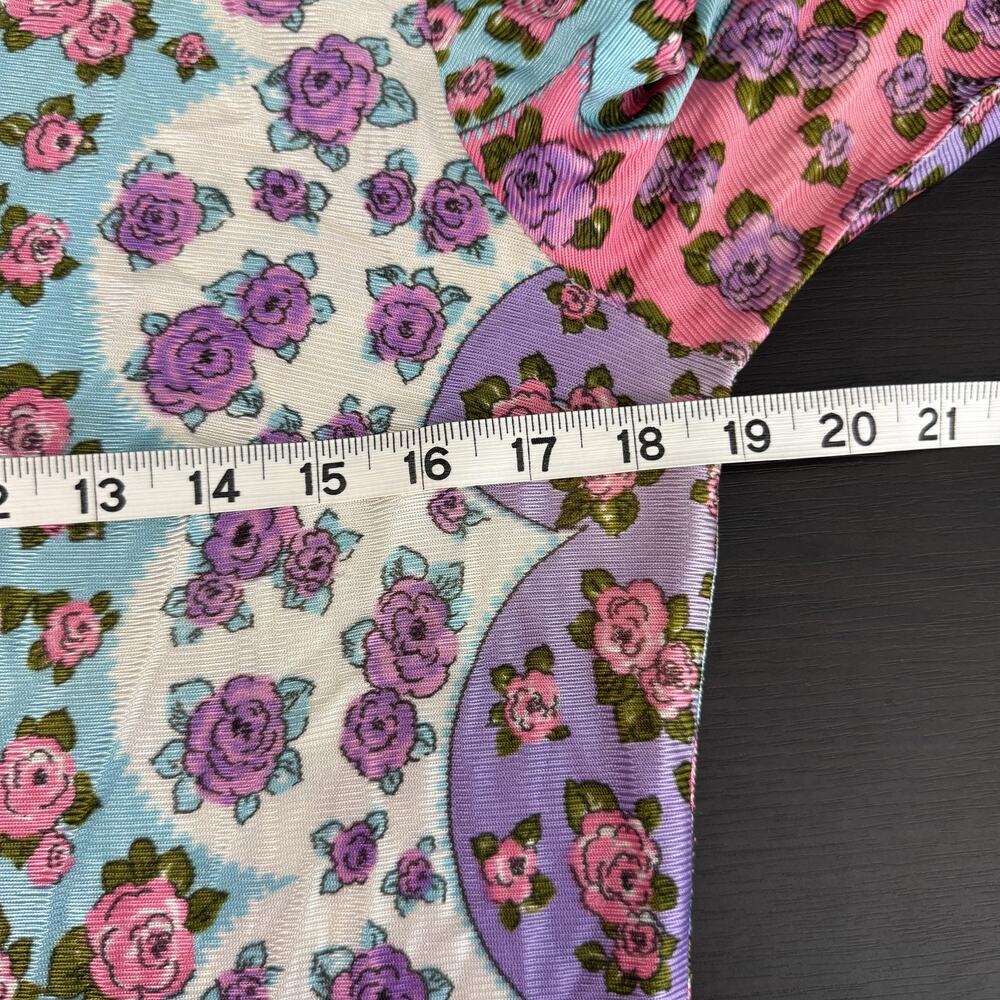 Vintage Stockton Shirt Womens Retro Floral Disco Button Up Blouse 70s 80s S/M - Picture 11 of 13
